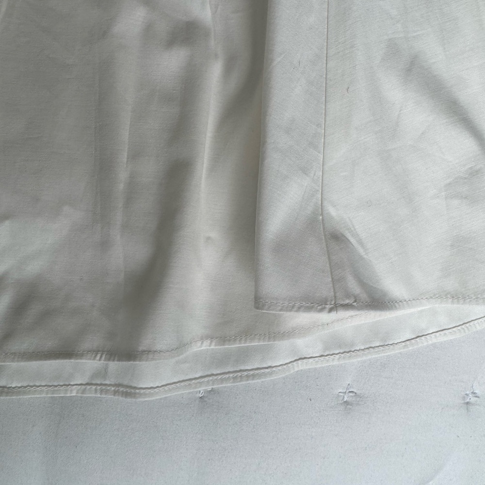 Reformation 12P Lucy Skirt White Stretch Cotton - Picture 7 of 9